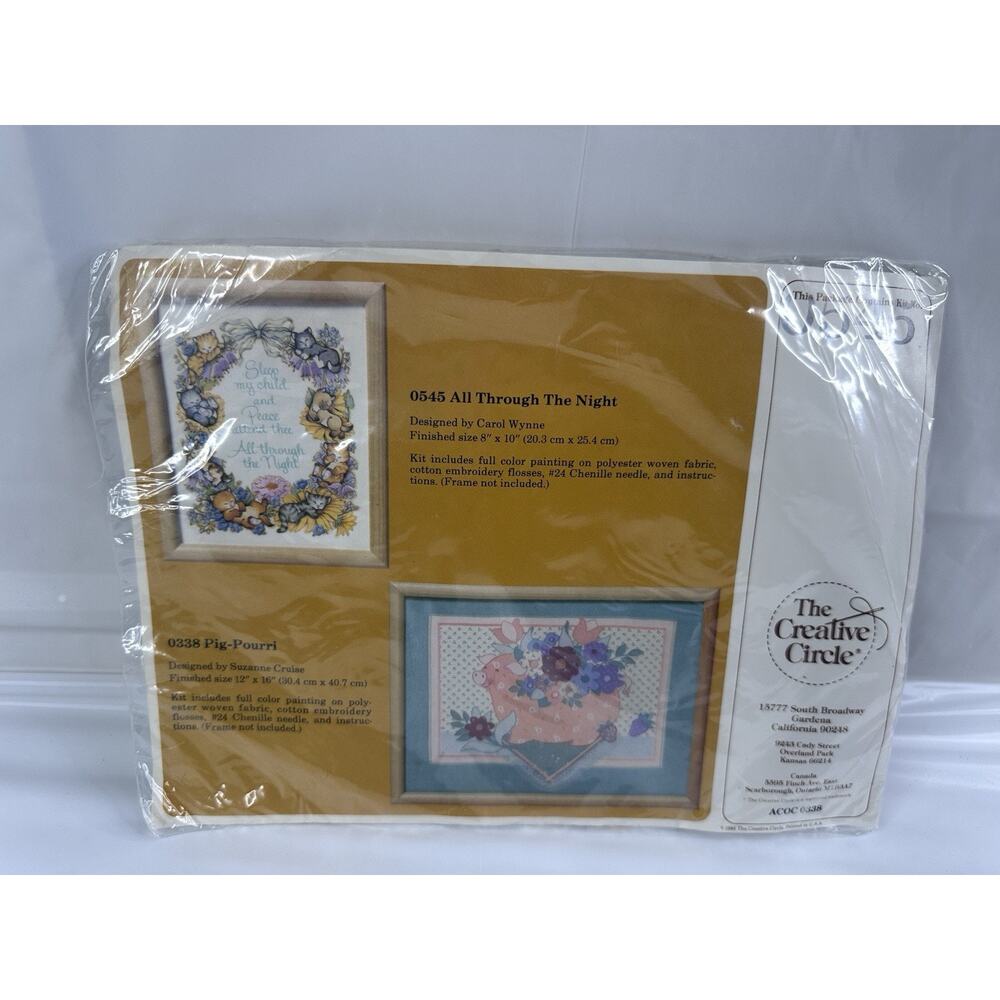 The Creative Circle Needlework Kit 0545 All Through The Night DIY Grannycore